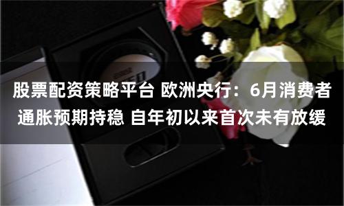 股票配资策略平台 欧洲央行：6月消费者通胀预期持稳 自年初以来首次未有放缓