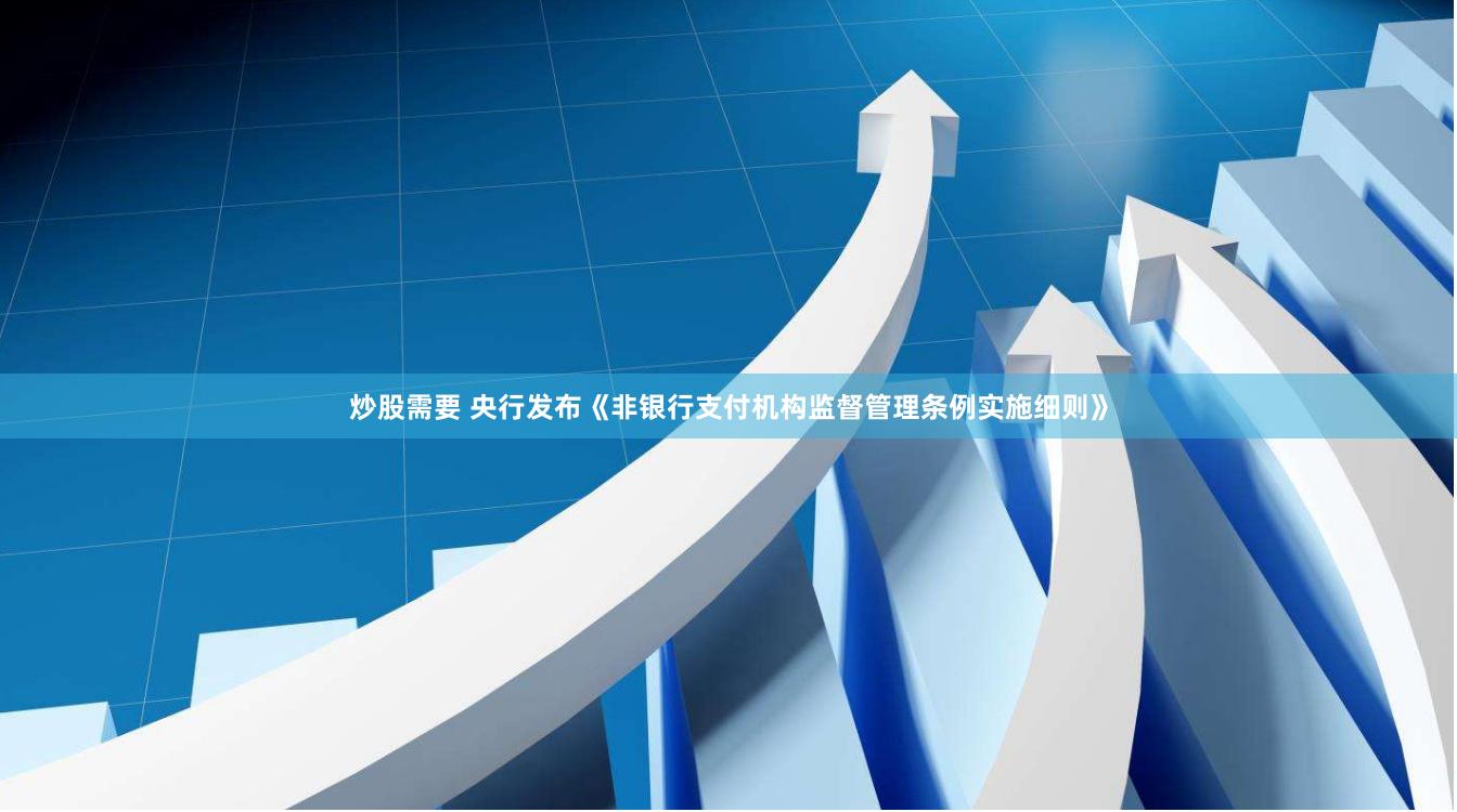 炒股需要 央行发布《非银行支付机构监督管理条例实施细则》