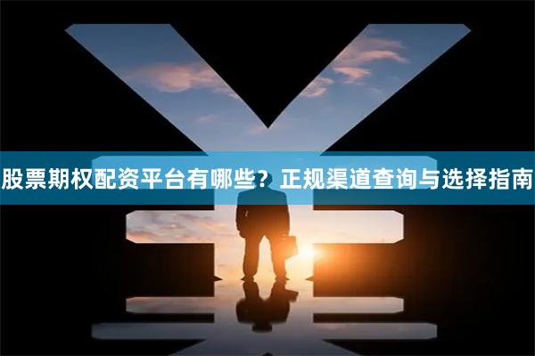 股票期权配资平台有哪些？正规渠道查询与选择指南
